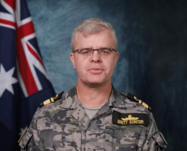 CJATF RADM Brett Sonter delivering a 12th Year Anniversary message for Operation Redback